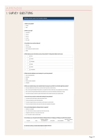 APPENDIX
1. SURVEY QUESTIONS
Page 17
 