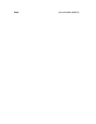 Date: (JAYACHANDRA REDDY.P))
 