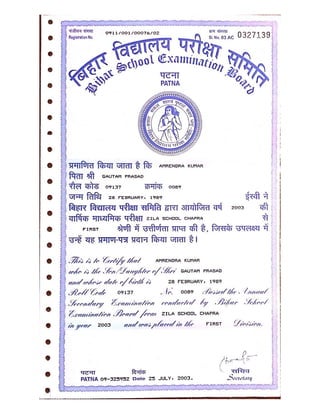 10th Certificate