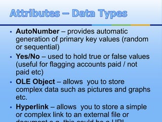 18 database features | PPTX