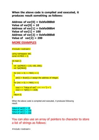 18 dec pointers and scope resolution operator | PDF