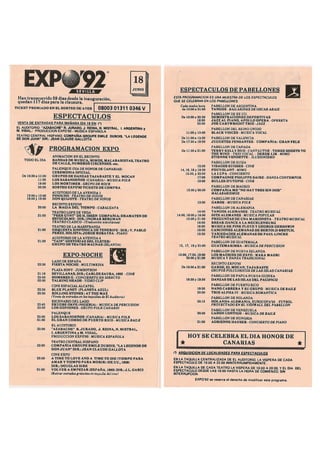 Programa del 18 de junio de EXPO 92
