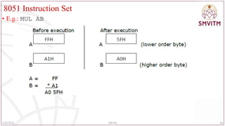 8051 Instruction Set
• E.g.: MUL AB
58
7/25/2022 18EC46
 