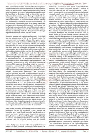 Entrepreneurial Apathy of Bengali Bhadralok of Nineteenth Century
