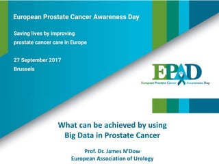 What can be achieved by using
Big Data in Prostate Cancer
Prof. Dr. James N’Dow
European Association of Urology
 