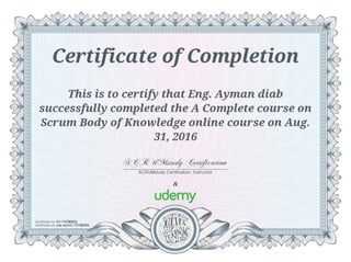A Complete course on Scrum Body of Knowledge