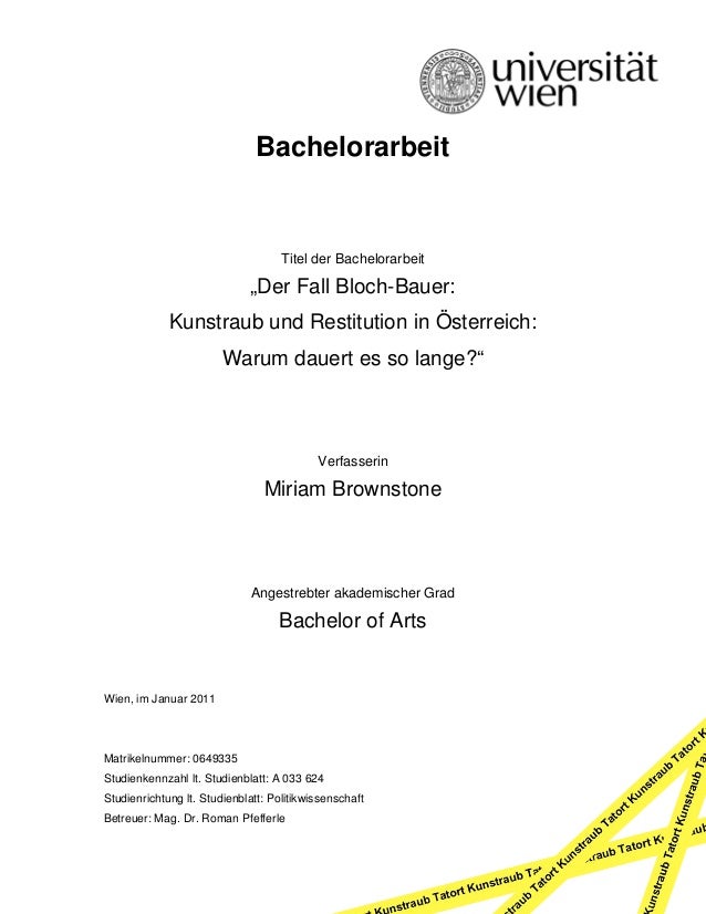Dissertation deckblatt uni wien