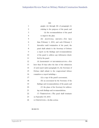 Independent Review Panel on Military Medical Construction Standards
Appendix B 86
 