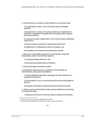 Independent Review Panel on Military Medical Construction Standards
Appendix C 92
 