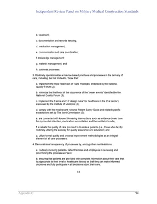 Independent Review Panel on Military Medical Construction Standards
Appendix C 94
 