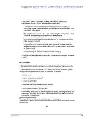 Independent Review Panel on Military Medical Construction Standards
Appendix C 95
 