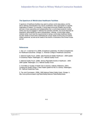Independent Review Panel on Military Medical Construction Standards
Appendix C 97
 