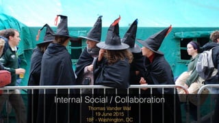 Thomas Vander Wal
19 June 2015
18F - Washington, DC
Internal Social / Collaboration
 