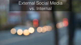 External Social Media  
vs. Internal
 
