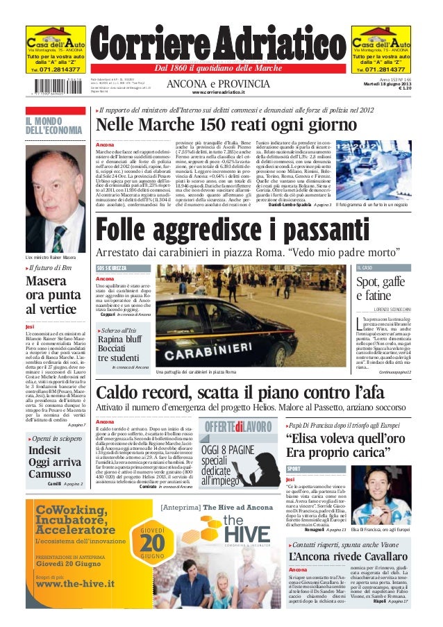 Corriere adriatico macerata cronaca Corriere adriatico macerata cronaca