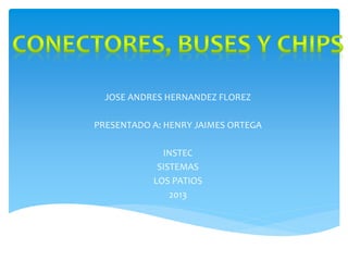 JOSE ANDRES HERNANDEZ FLOREZ
PRESENTADO A: HENRY JAIMES ORTEGA
INSTEC
SISTEMAS
LOS PATIOS
2013
 