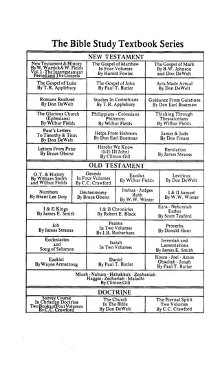The Bible Study Textbook Series
Acts Made Actual
By Don DeWelt
The Gospel of Luke
By T.R. Applebury By Paul T. Butler IIThe Gospel of John
OLD TESTAMENT I
 