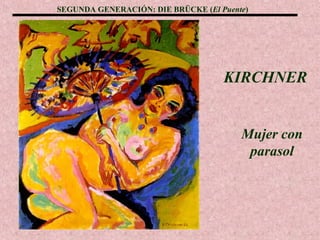 SEGUNDA GENERACIÓN: DIE BRÜCKE (El Puente)

KIRCHNER
Mujer con
parasol

 