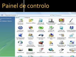 Painel de controlo
 