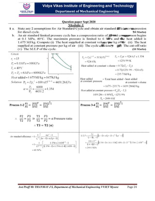 APPLIED THERMODYNAMICS 18ME42 Module 01 question no 1a & 1b | PDF
