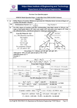 18 me54 turbo machines module 02 question no 3a & 3b | PDF