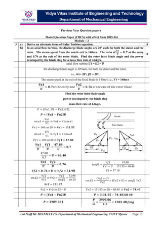 18 me54 turbo machines module 02 question no 3a & 3b | PDF