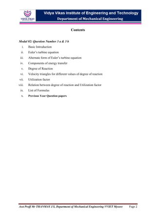 18 me54 turbo machines module 02 question no 3a & 3b | PDF