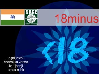 18minus
agni jasthi
chanakya varma
kriti jhanji
aman mihir
 