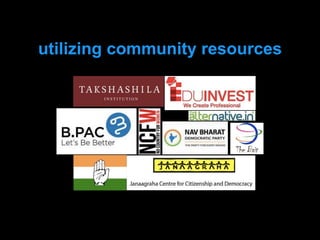 utilizing community resources
 