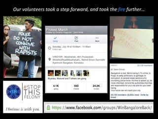 Our volunteers took a step forward, and took the fire further…
 