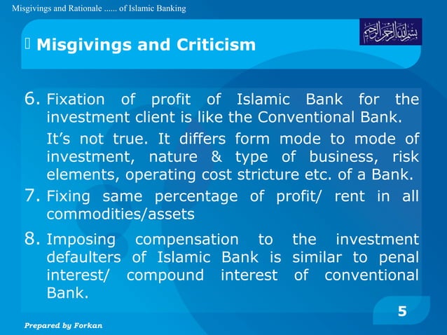 Misgiving, rationale, philosophy of islamic banking | PPT