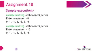 Sample execution:-
Assignment 18
 