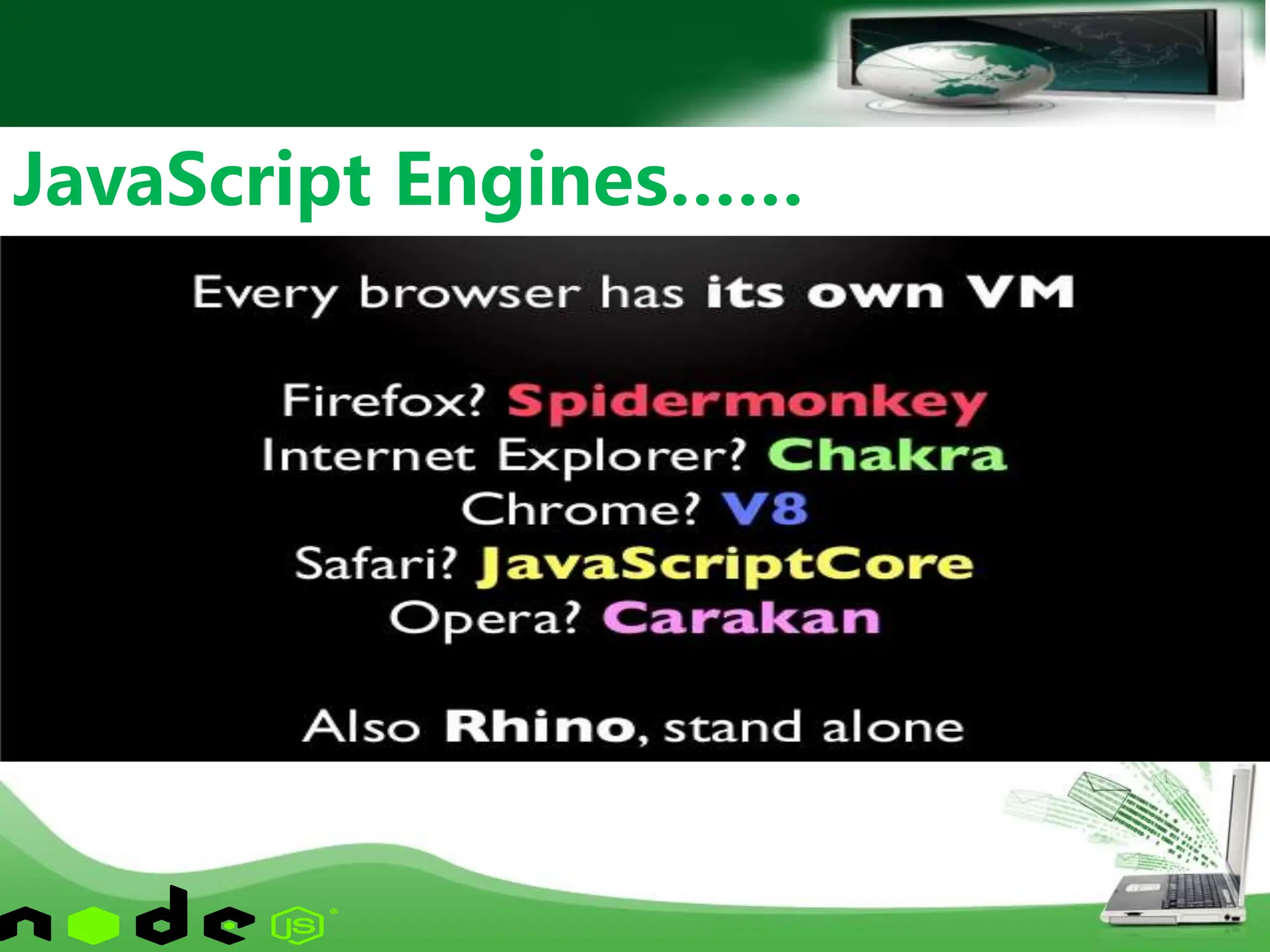 JavaScript Engines……
 