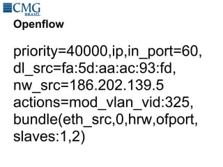 Openflow

priority=40000,ip,in_port=60,
dl_src=fa:5d:aa:ac:93:fd,
nw_src=186.202.139.5
actions=mod_vlan_vid:325,
bundle(eth_src,0,hrw,ofport,
slaves:1,2)
 