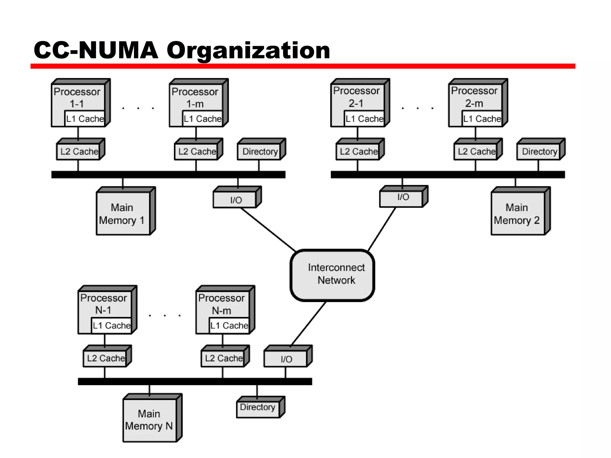 CC-NUMA Organization
 