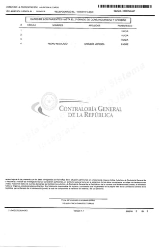 Declaración de Patricia Samudio