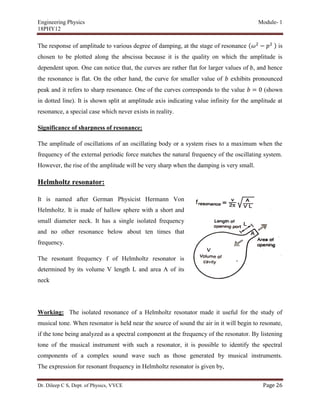Engineering Physics (18 PHY112/22) notes | PDF
