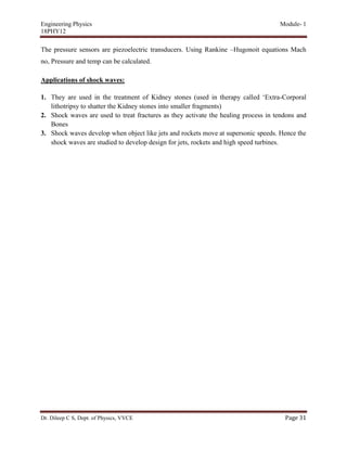 Engineering Physics (18 PHY112/22) notes | PDF