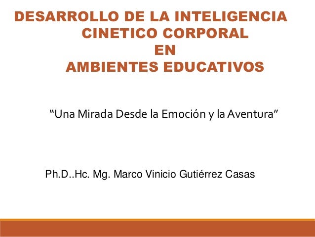 Desarrollo De La Inteligencia Cinético Corporal En Ambientes - 