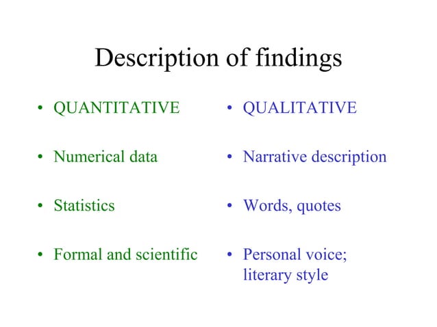 In-depth Study Of One Or More Individuals 18 qualitativef | PPT