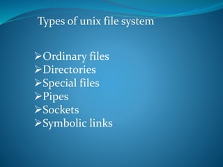 Unix & Linux File System in Operating System | PPT