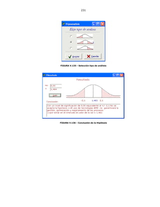 231
FIGURA V.135 - Selección tipo de análisis
FIGURA V.136 - Conclusión de la Hipótesis
 