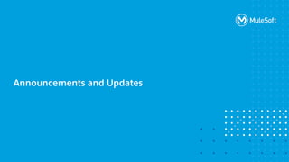 All contents © MuleSoft, LLC
Announcements and Updates
 