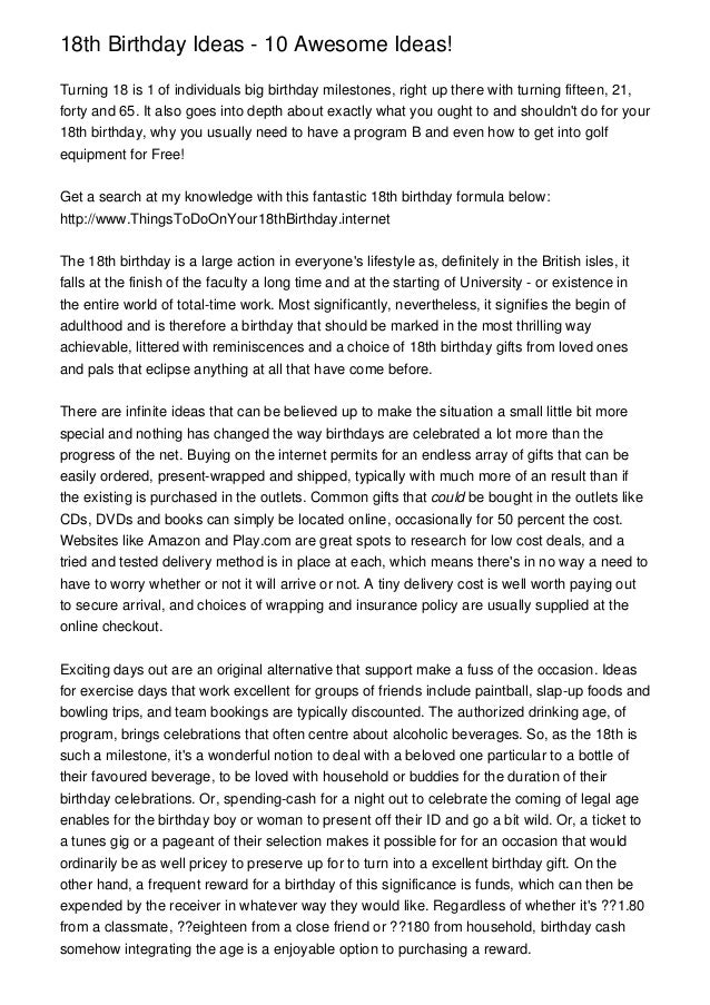 things to get for 18th birthday girl