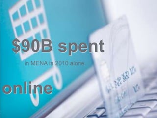 $90B spent
online
in MENA in 2010 alone.
 