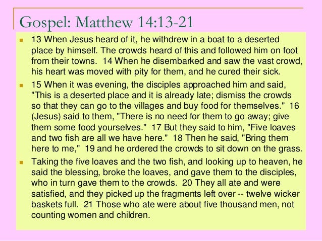 18th Sunday A 18th Sunday A