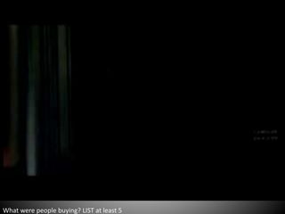 What were people buying? LIST at least 5 
 