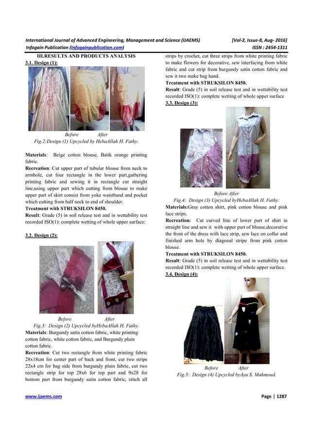 upcycling used garments to recreate sustainable fashion designs treated ...