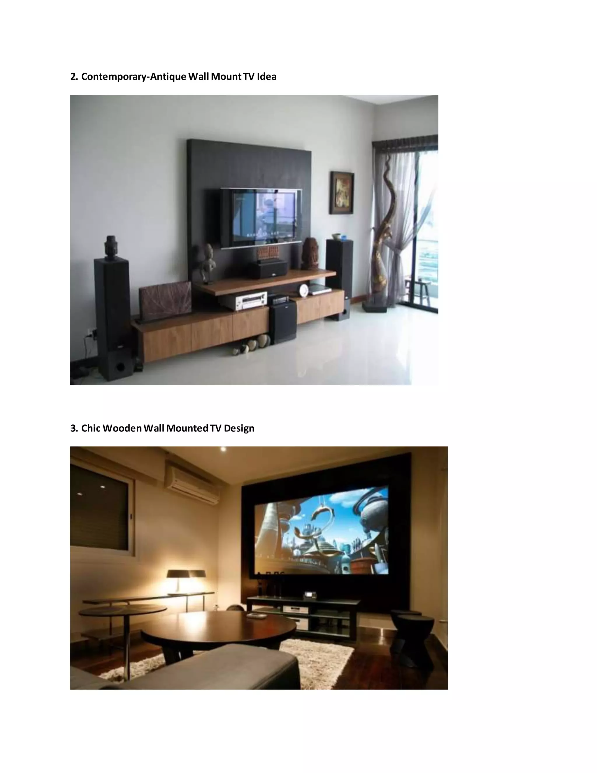 18 Wall Mount TV Design Ideas for Living Room | DOCX | Interior ...