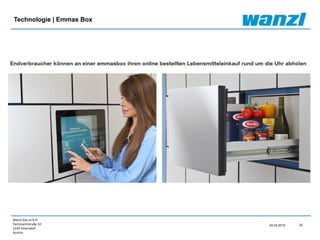 Wanzl Ges.m.b.H.
Fachmarktstraße 10
2334 Vösendorf
Austria
33
24.03.2015
Technologie | Emmas Box
 